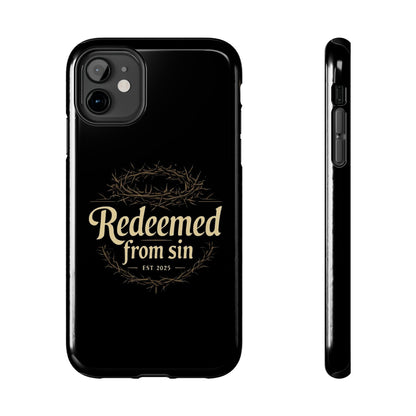 Redeemed From Sin black phone cases 15/14/13/12/11